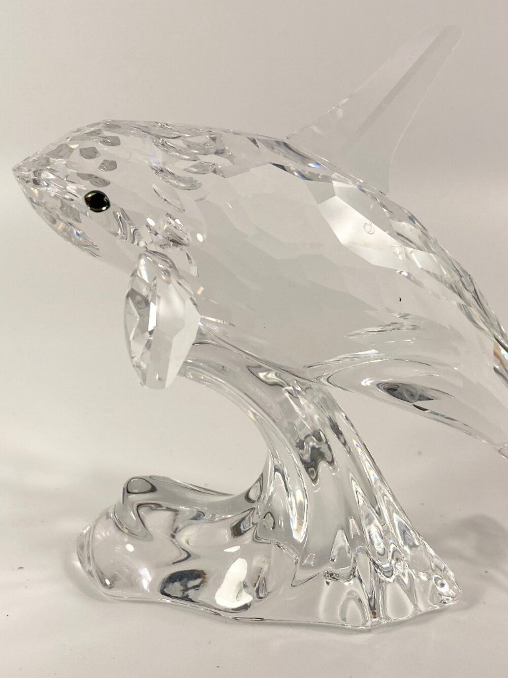 RARE  !! Swarovski Crystal Orca 622939 Killer Whale  Retired 4"  Figurine No Box
